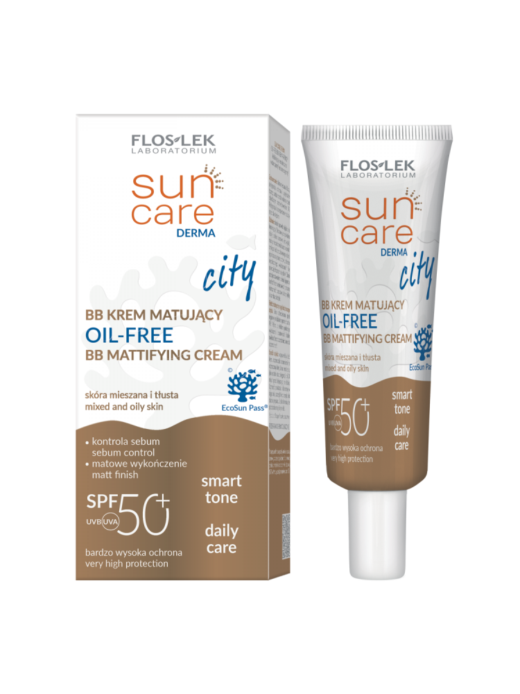 FLOSLEK SUN CARE DERMA CITY OIL - FREE CREAM SPF 50+ 30 ml
