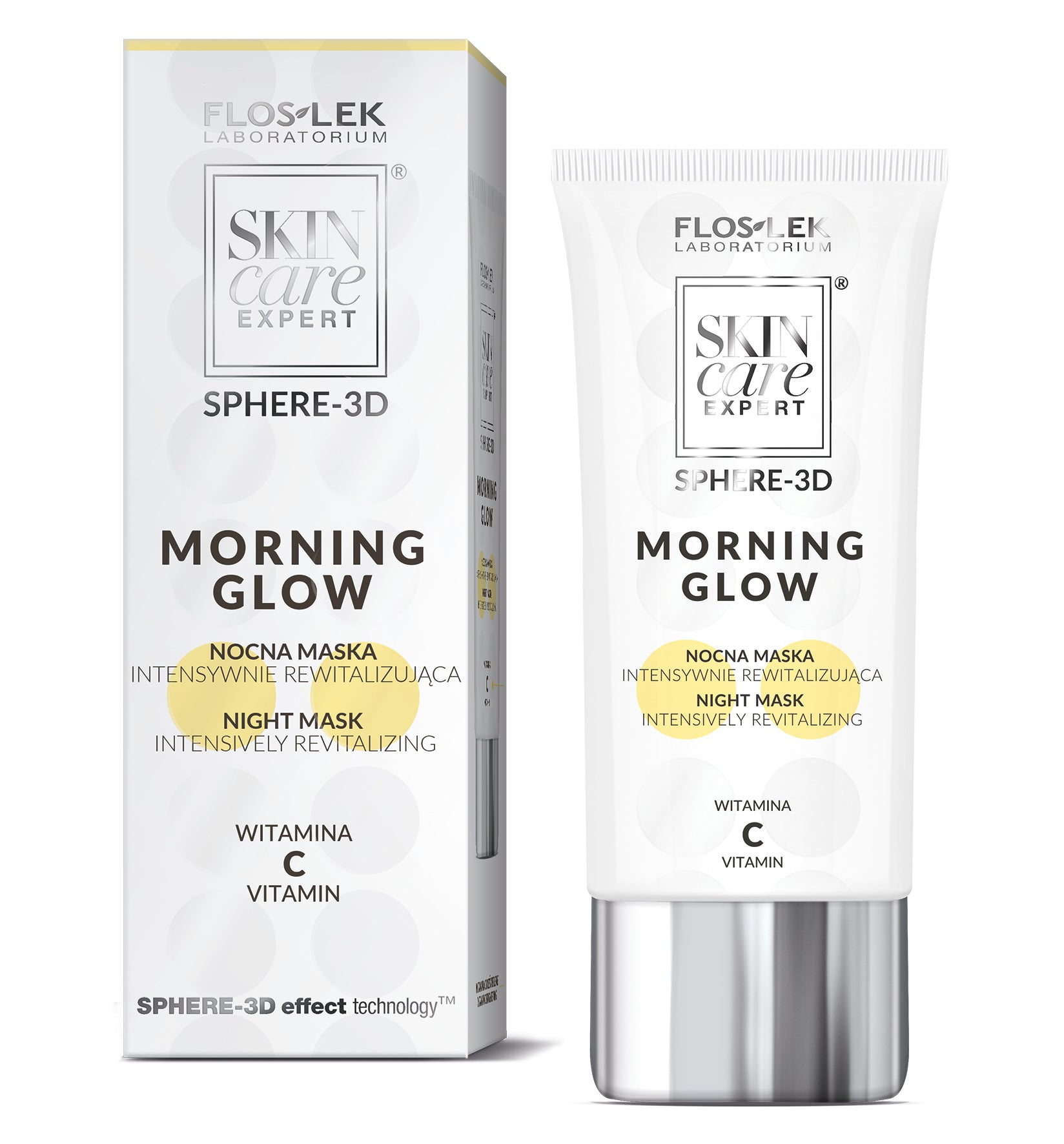 قناع Floslek SKIN CARE EXPERT® SPHERE-3D MORNING GLOW الليلي المنشط بشكل مكثف - 50 مل