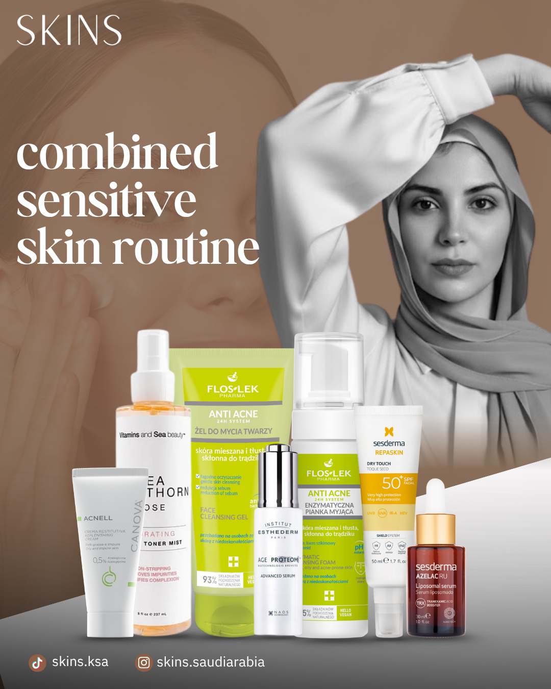 Combined sensitive skin routine A