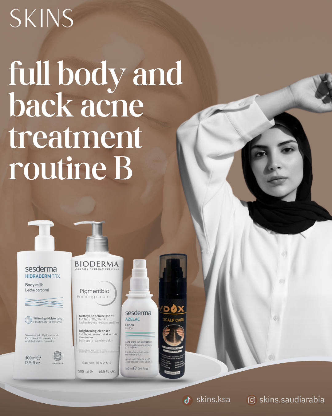 Full body and back-acne treatment routine B