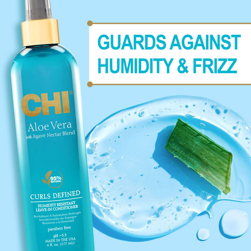 بلسم CHI Aloe Vera المقاوم للرطوبة، يُترك على الشعر، 177 مل 