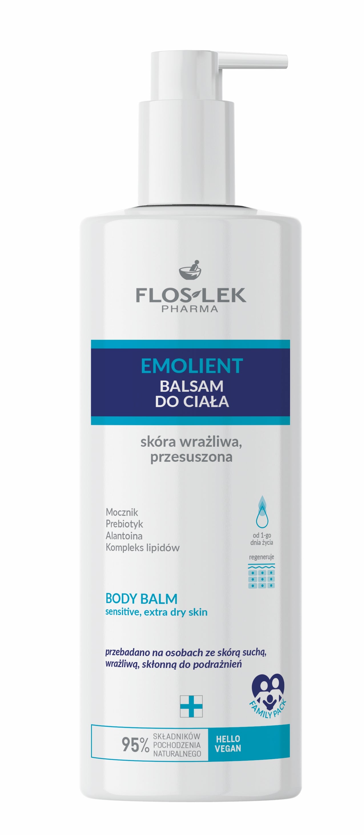 Floslek EMOLIENT Body balm sensitive, extra dry skin 400 ml