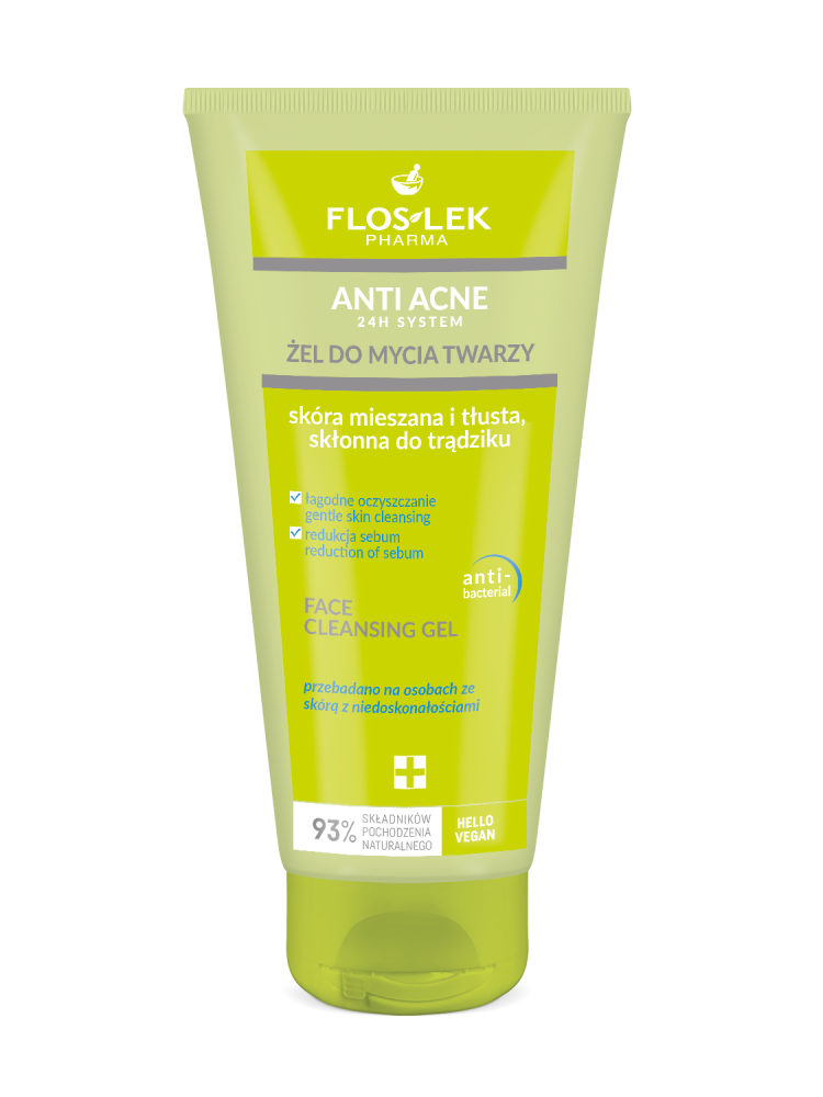 Floslek ANTI ACNE 24h System Face Cleansing Gel 200 ml