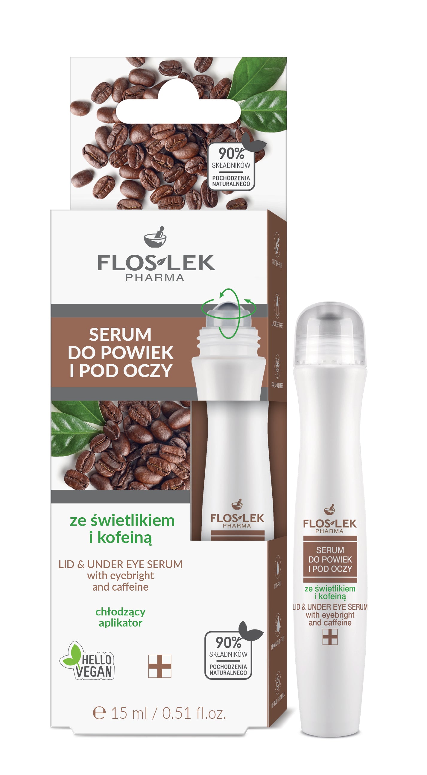 Floslek Lid & under eye serum with eyebright and caffeine - 15 ml