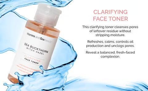 تونر الوجه المنقي بفيتامينات وجمال البحر، بخلاصة نبق البحر وبندق الساحرة، 237 مل