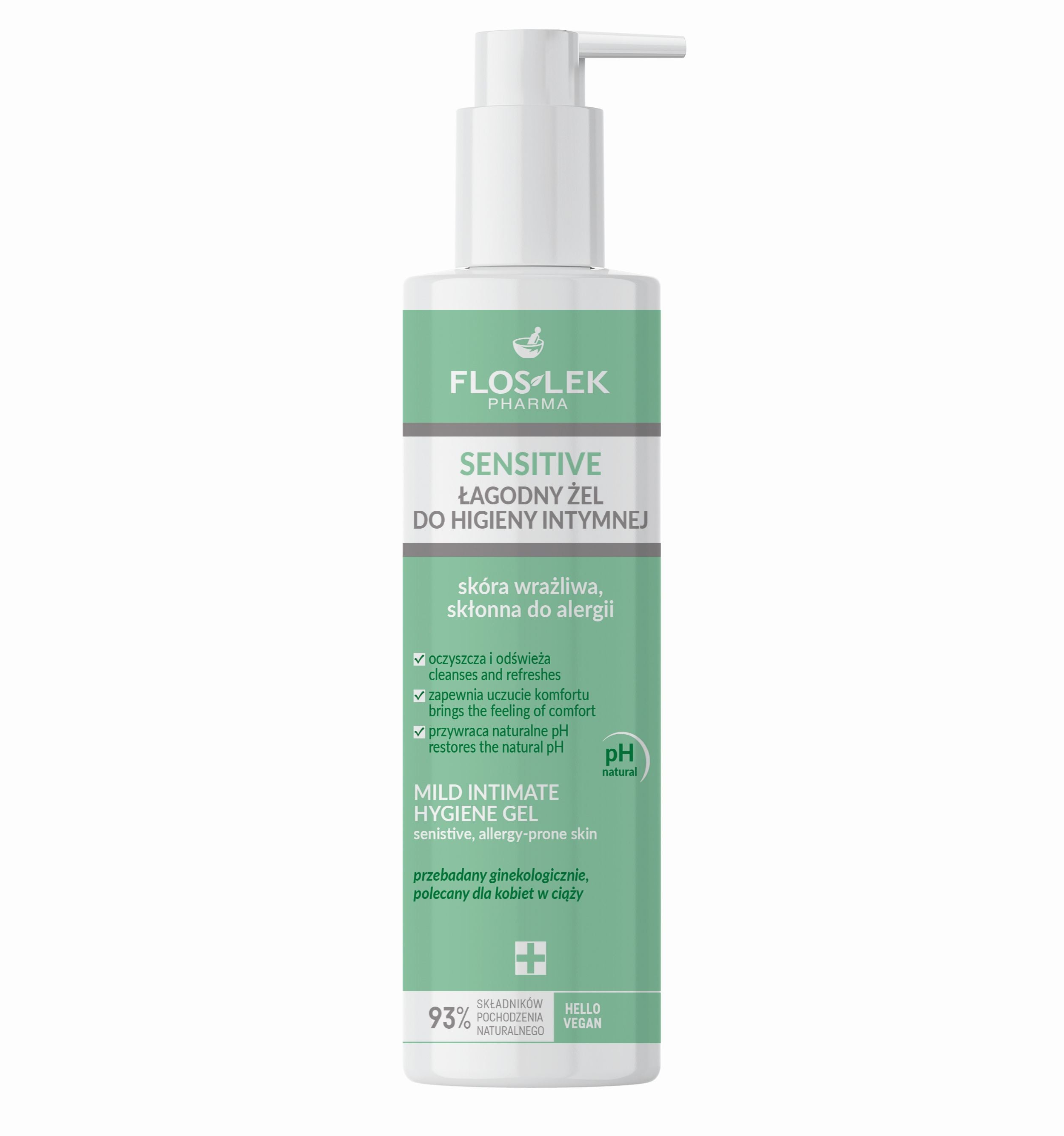Floslek SENSITIVE Gentle intimate hygiene gel for sensitive skin 225 ml