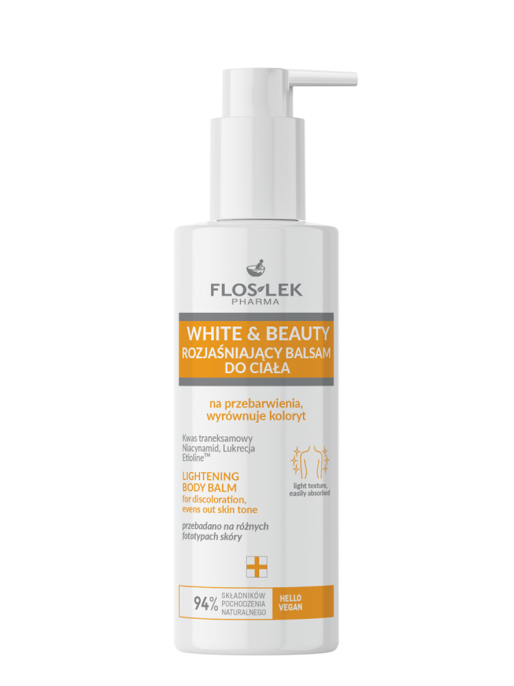 FLOSLEK Lightening Body Balm for Discoloration, Evens Out Skin Tone 175 ml
