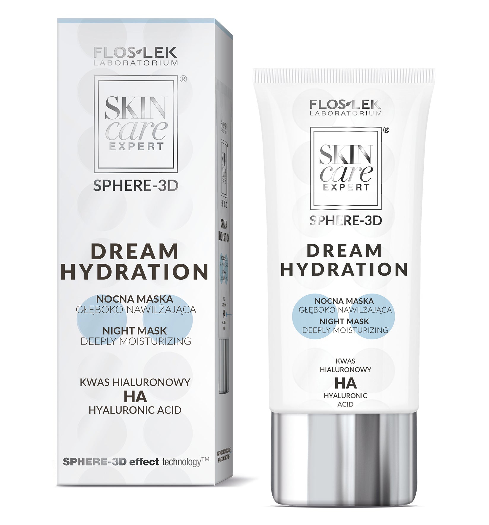 Floslek SKIN CARE EXPERT® SPHERE-3D DREAM HYDRATION Night mask deeply moisturizing with hyaluronic acid - 50 ml
