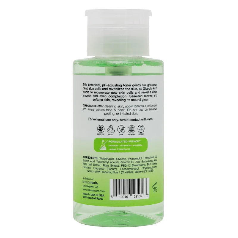 تونر مقشر للوجه بفيتامينات وجمال البحر وحمض الجليكوليك والأعشاب البحرية 237 مل