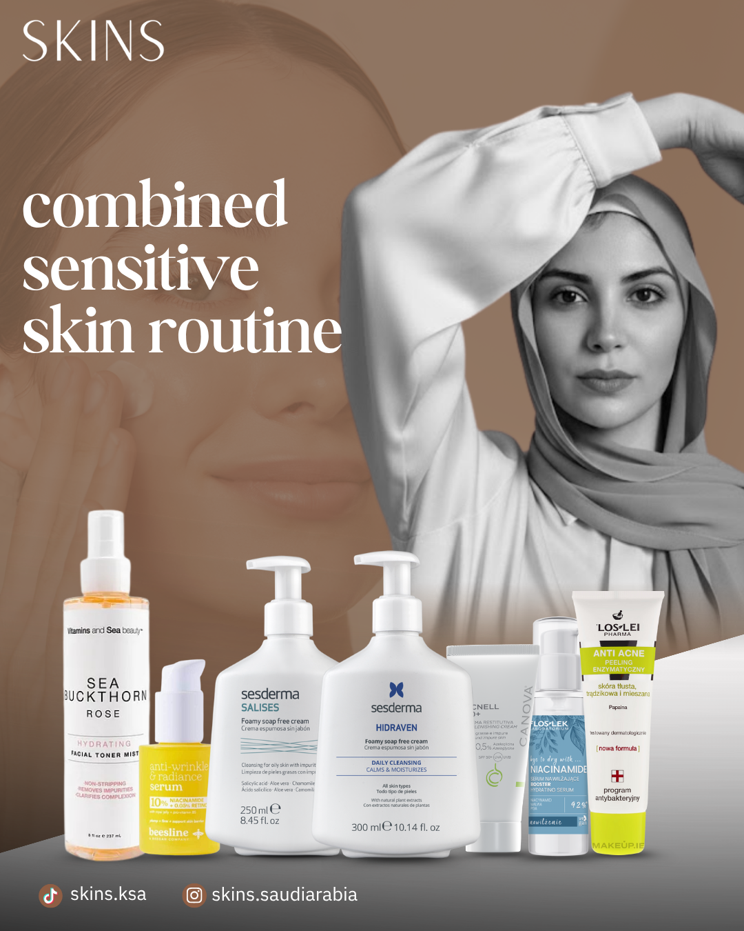 Combined sensitive skin routine B