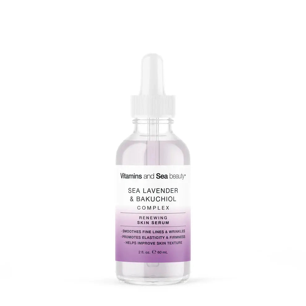 vitamins and sea beauty Sea Lavender + Bakuchiol Renewing Face Serum SKINS